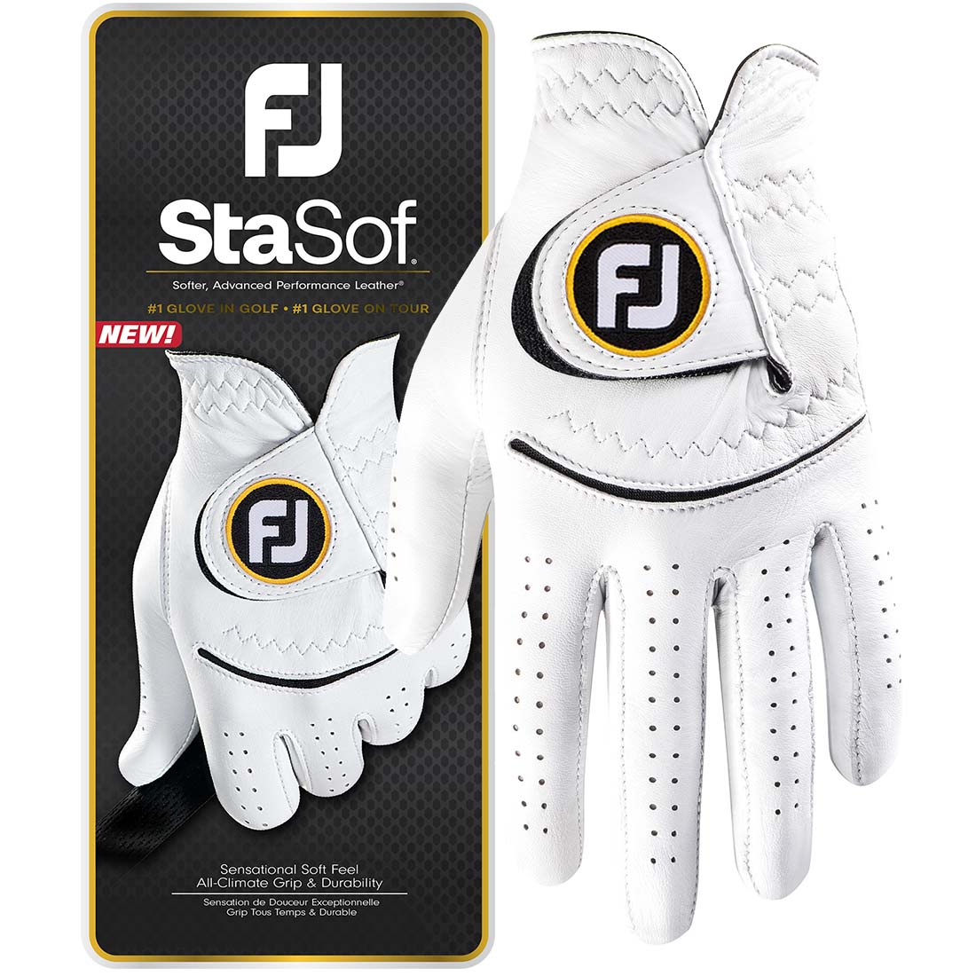 FootJoy StaSof 全真皮高爾夫手套