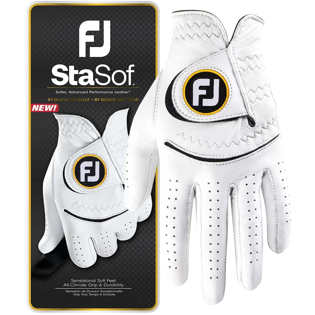 FootJoy StaSof 全真皮高爾夫手套