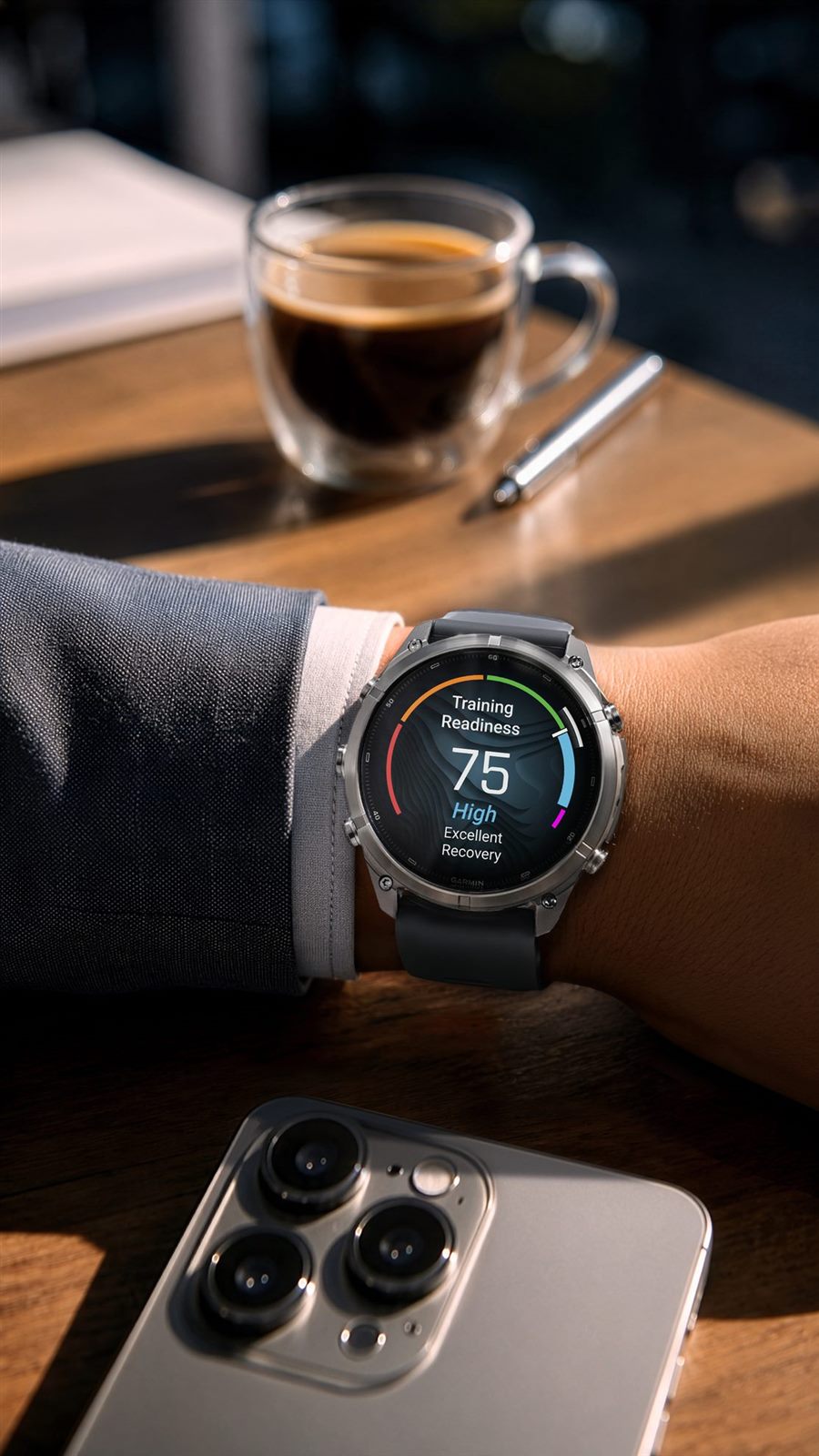 Garmin fenix 9 Pro 錶面顯示訓練準備度分數
