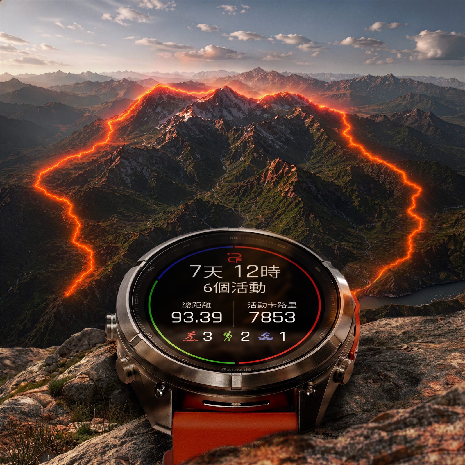 Garmin Epic 功能將多日活動軌跡串成一段完整紀錄