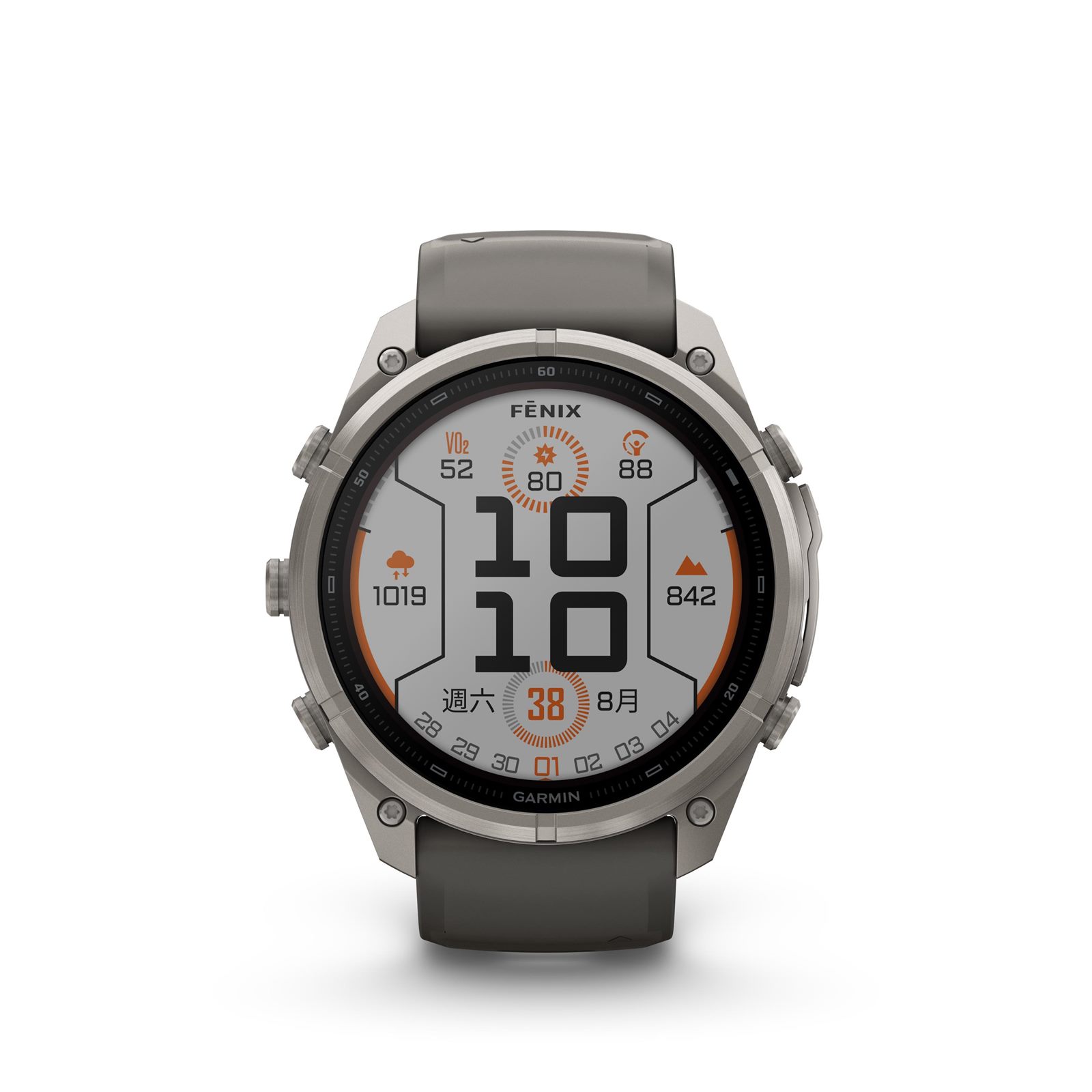 Garmin fenix 9 Pro Solar 太陽能充電版產品照,續航 57 天